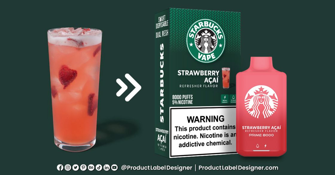 STARBUCKS DISPOSABLE VAPE PACKAGING BOX DESIGN
